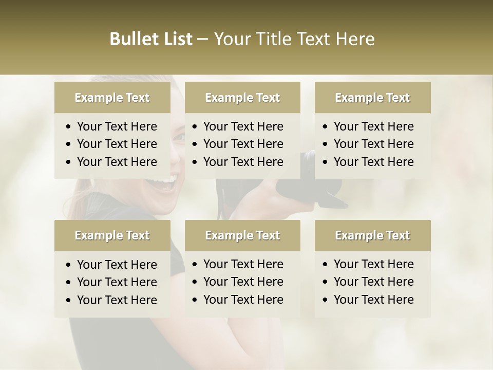 A Woman Taking A Picture With A Camera PowerPoint Template