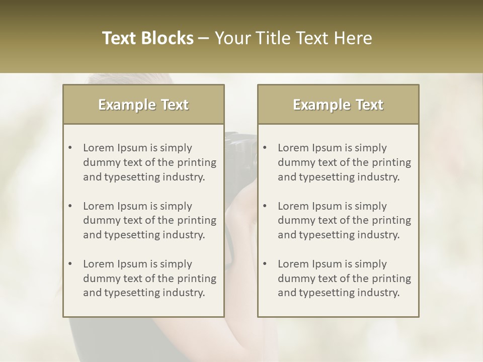 A Woman Taking A Picture With A Camera PowerPoint Template