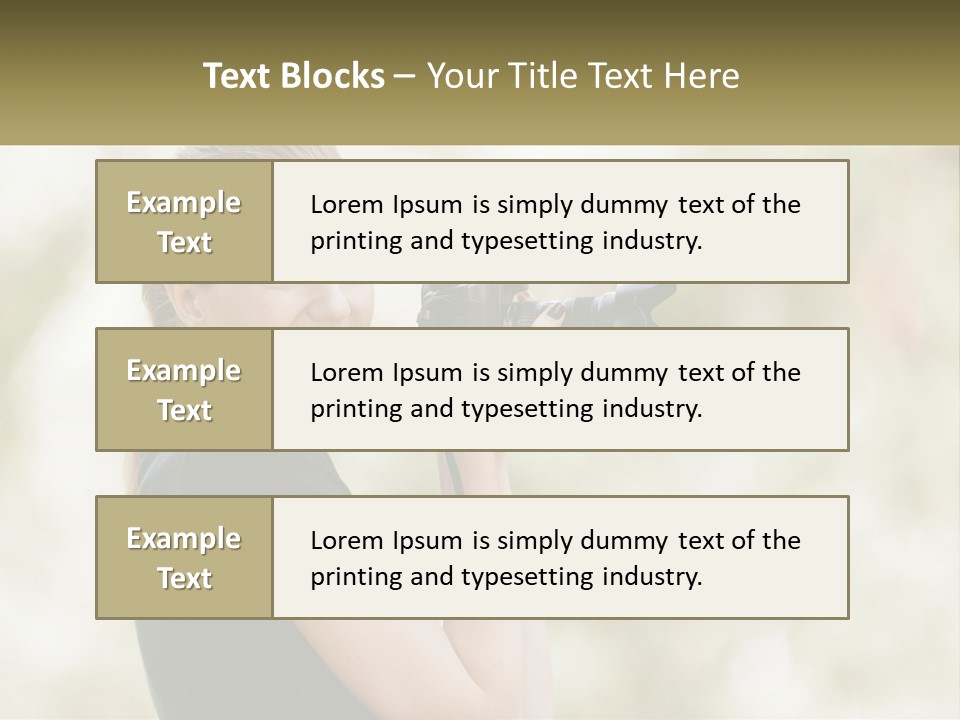 A Woman Taking A Picture With A Camera PowerPoint Template