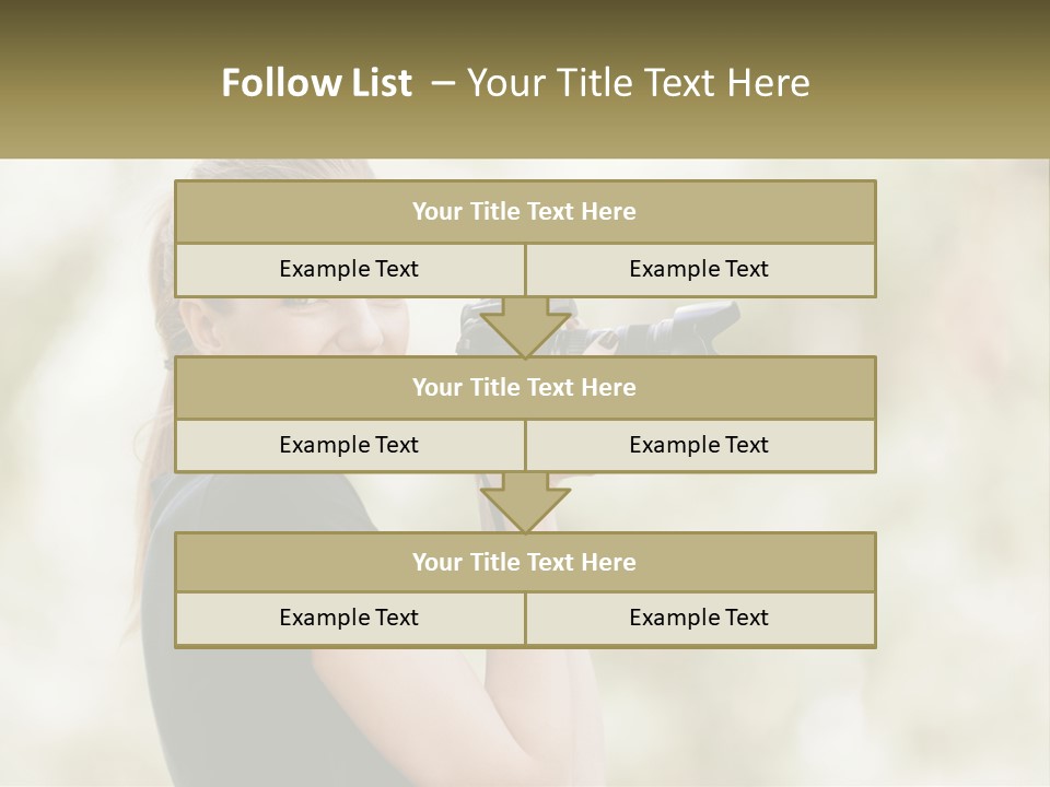 A Woman Taking A Picture With A Camera PowerPoint Template