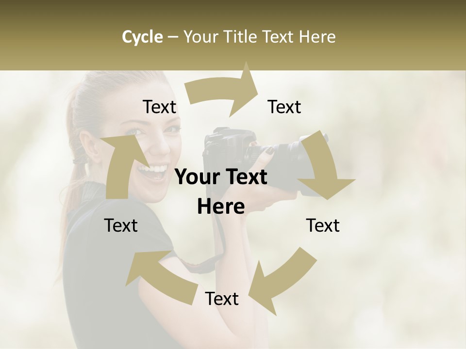 A Woman Taking A Picture With A Camera PowerPoint Template