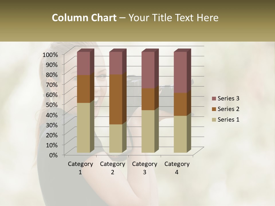 A Woman Taking A Picture With A Camera PowerPoint Template