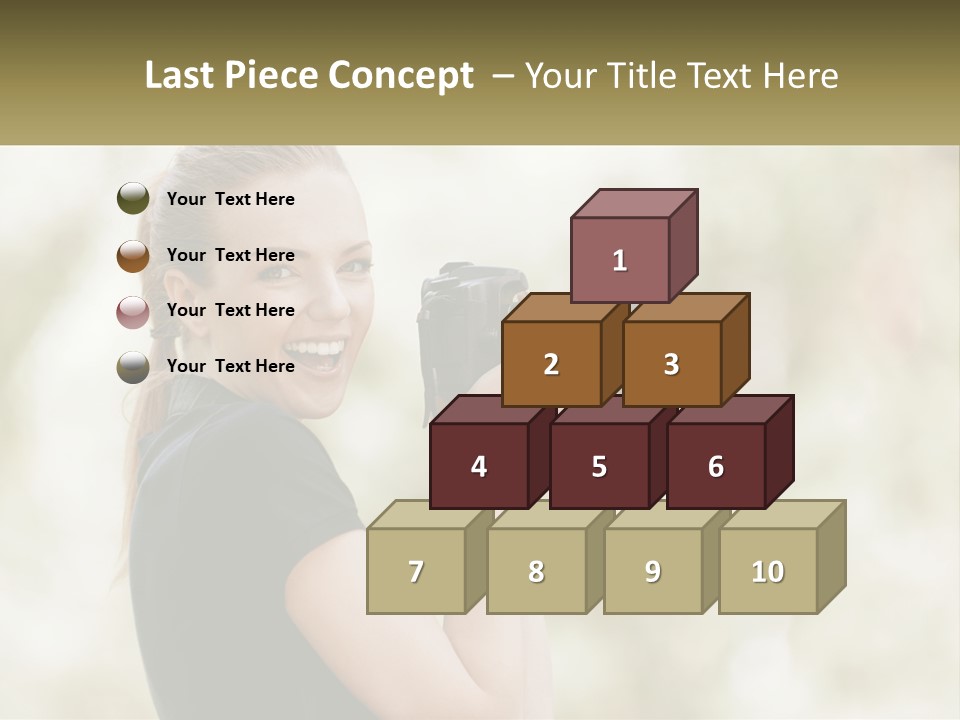 A Woman Taking A Picture With A Camera PowerPoint Template