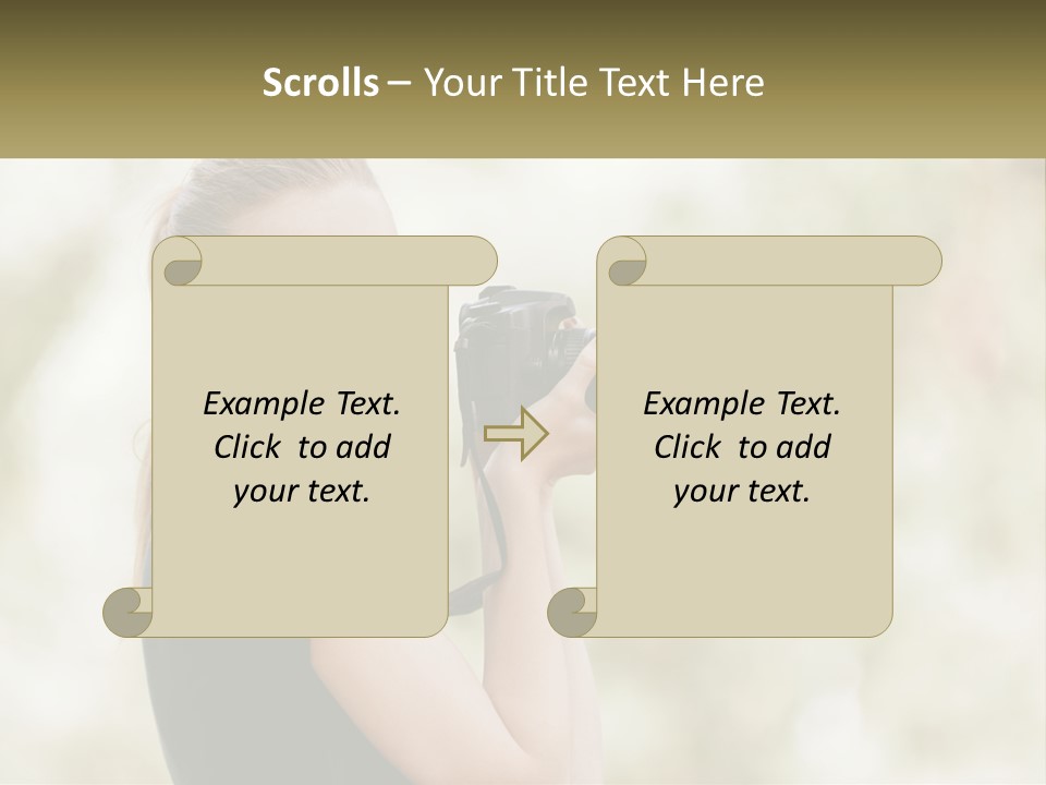A Woman Taking A Picture With A Camera PowerPoint Template