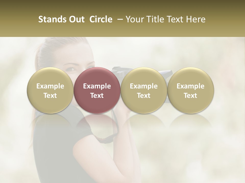 A Woman Taking A Picture With A Camera PowerPoint Template