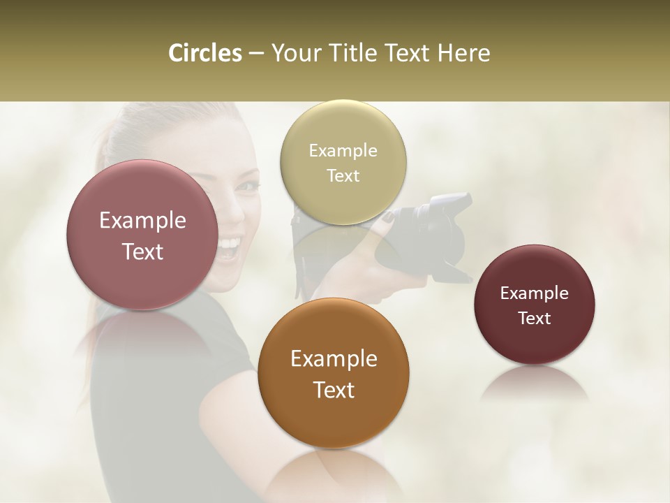 A Woman Taking A Picture With A Camera PowerPoint Template