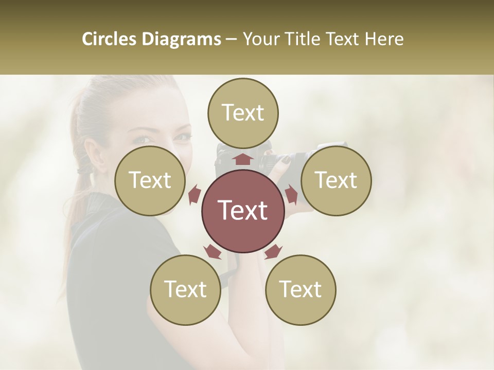 A Woman Taking A Picture With A Camera PowerPoint Template