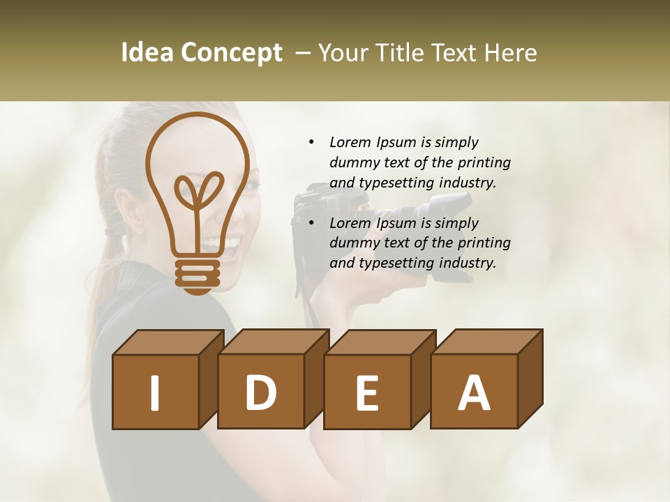 A Woman Taking A Picture With A Camera PowerPoint Template