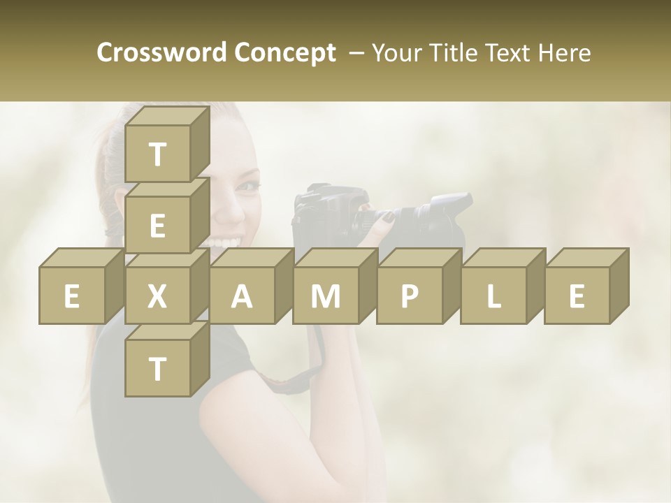 A Woman Taking A Picture With A Camera PowerPoint Template