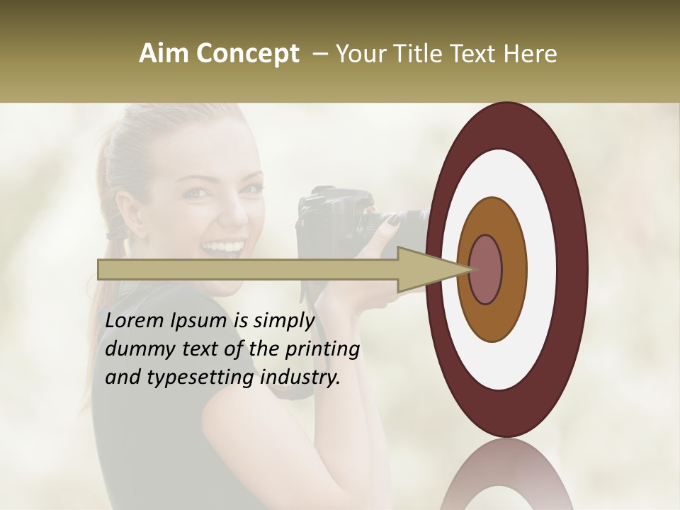 A Woman Taking A Picture With A Camera PowerPoint Template