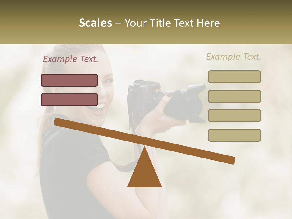 A Woman Taking A Picture With A Camera PowerPoint Template