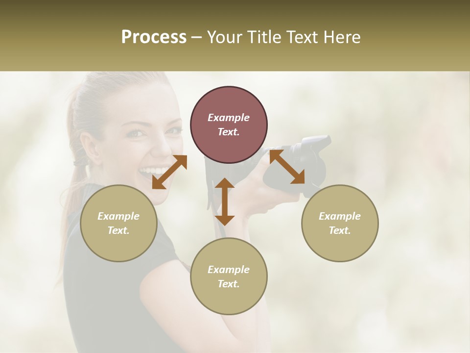 A Woman Taking A Picture With A Camera PowerPoint Template