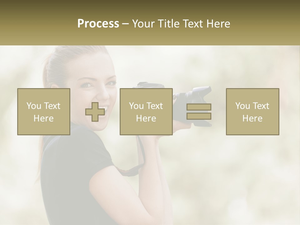 A Woman Taking A Picture With A Camera PowerPoint Template