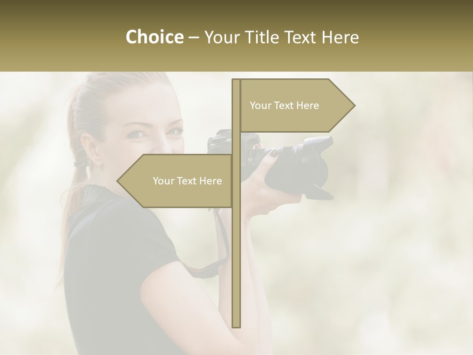 A Woman Taking A Picture With A Camera PowerPoint Template