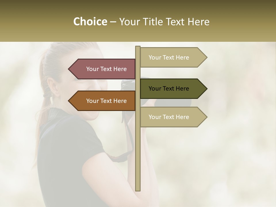 A Woman Taking A Picture With A Camera PowerPoint Template