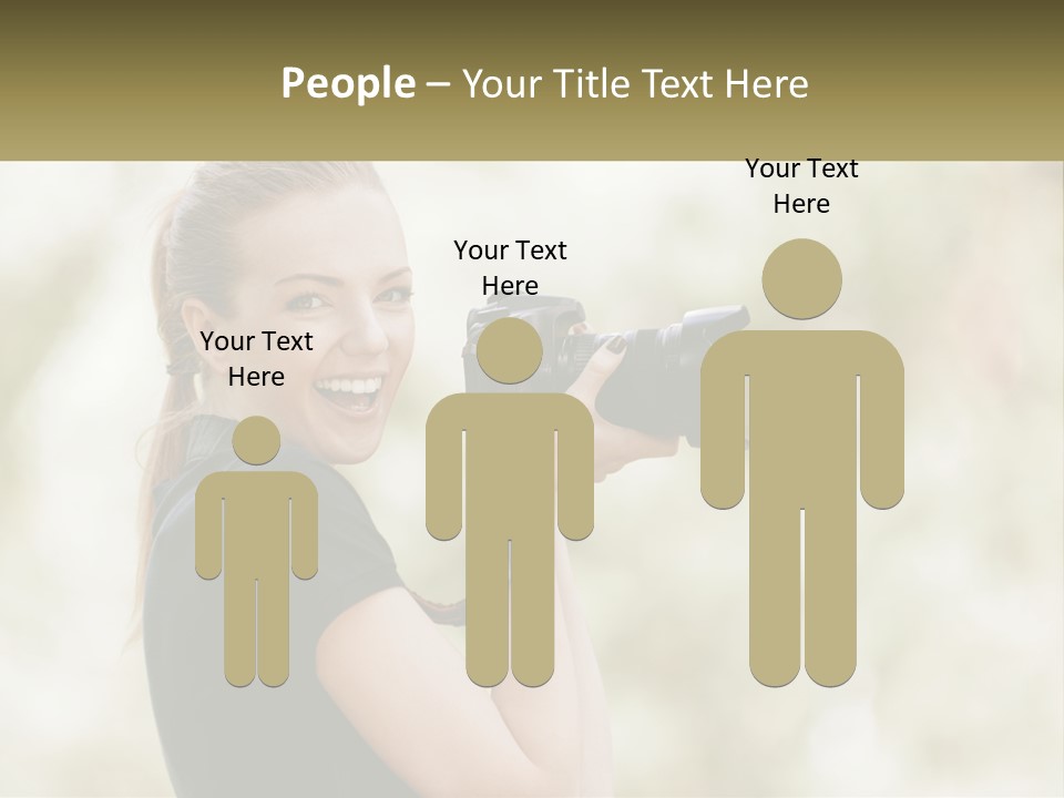 A Woman Taking A Picture With A Camera PowerPoint Template