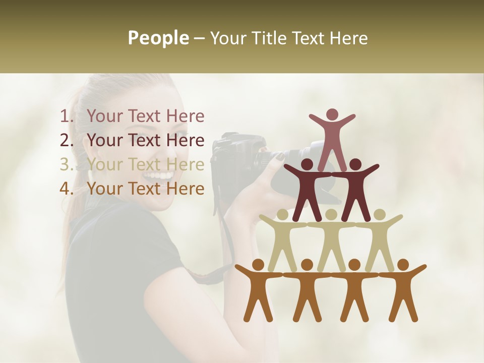 A Woman Taking A Picture With A Camera PowerPoint Template