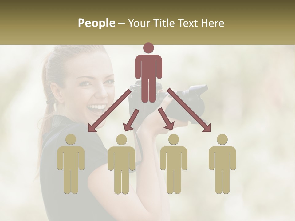 A Woman Taking A Picture With A Camera PowerPoint Template