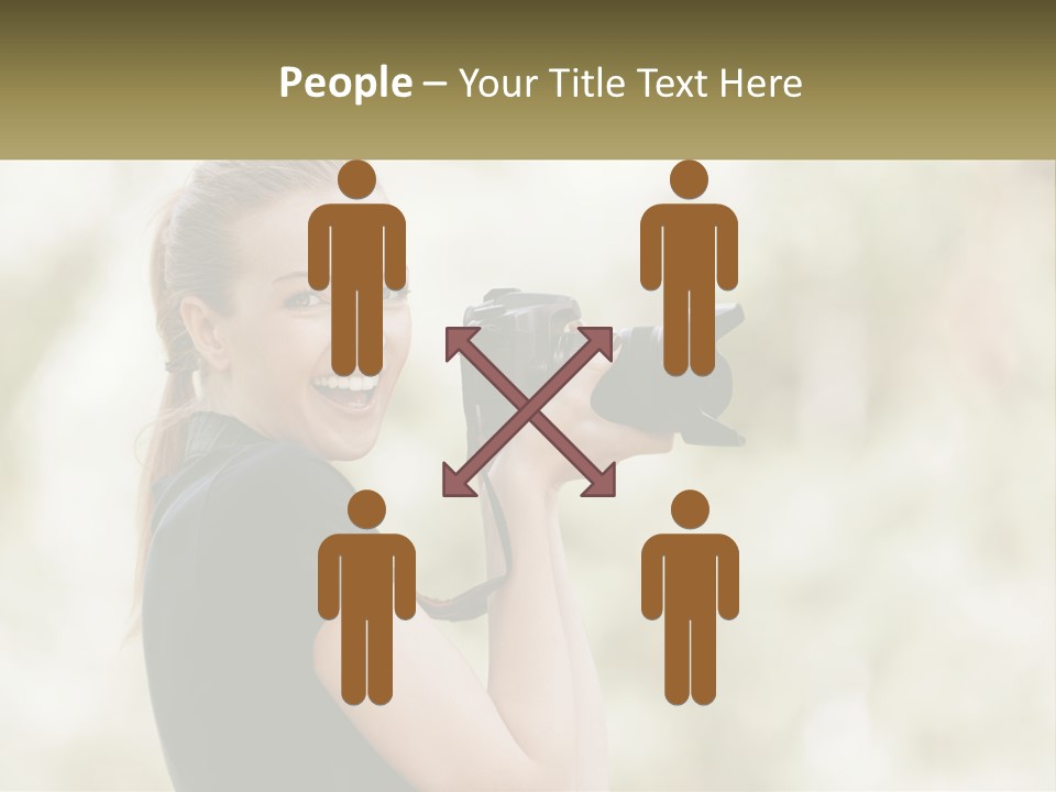 A Woman Taking A Picture With A Camera PowerPoint Template