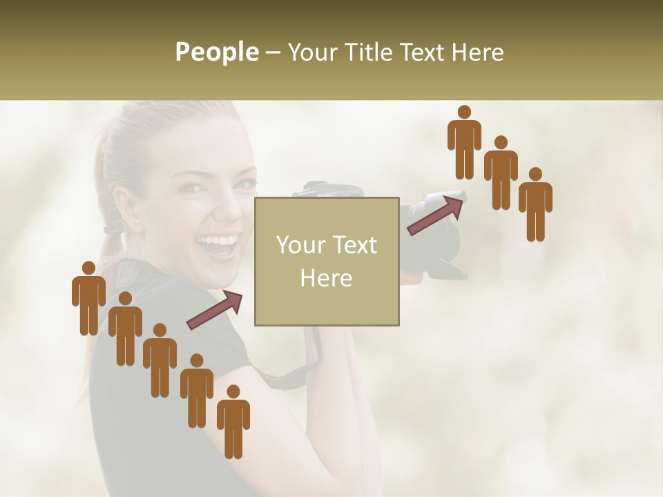 A Woman Taking A Picture With A Camera PowerPoint Template