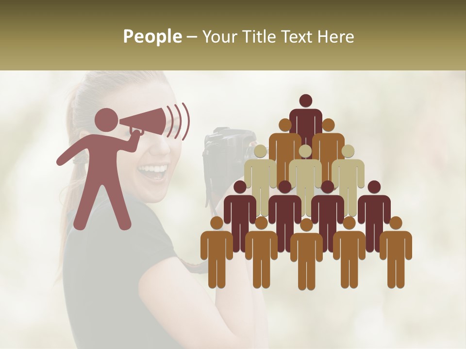 A Woman Taking A Picture With A Camera PowerPoint Template