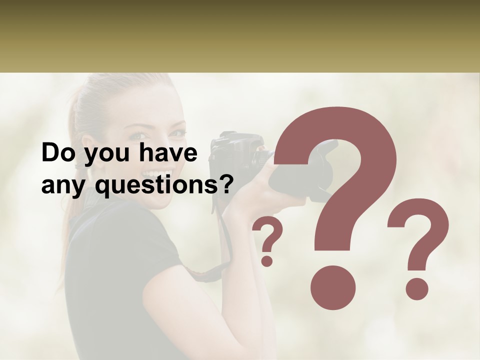 A Woman Taking A Picture With A Camera PowerPoint Template