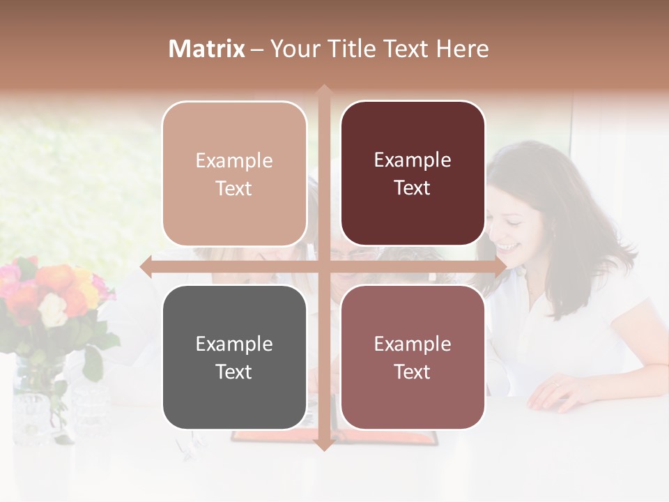 A Group Of People Sitting Around A Table With A Baby PowerPoint Template