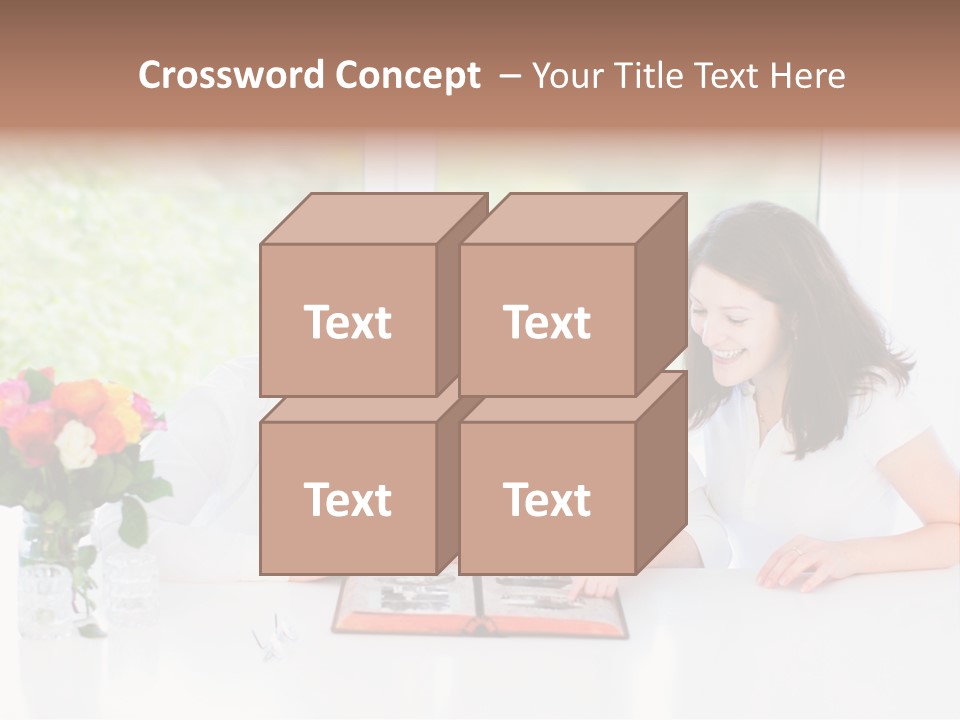 A Group Of People Sitting Around A Table With A Baby PowerPoint Template