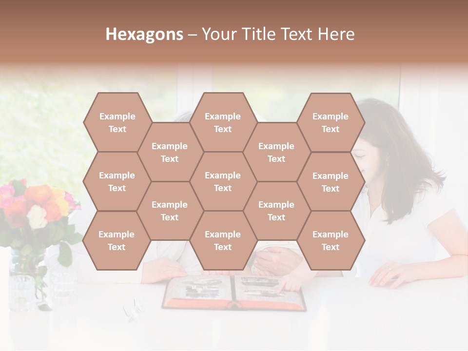 A Group Of People Sitting Around A Table With A Baby PowerPoint Template