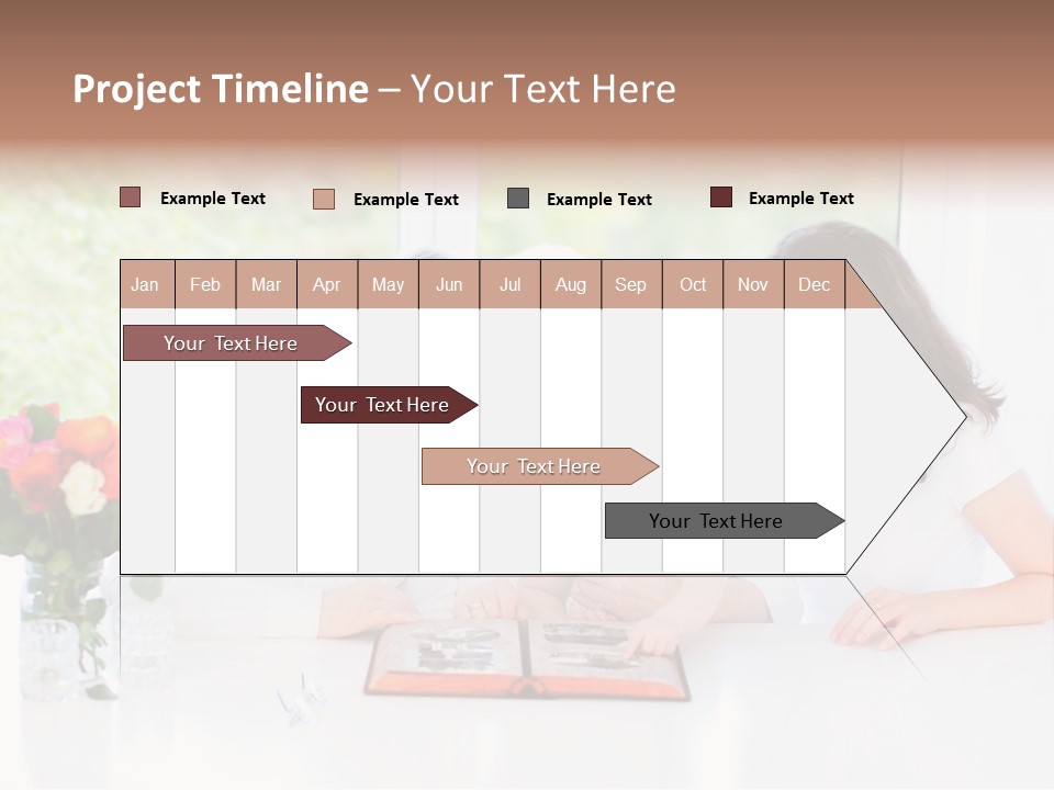 A Group Of People Sitting Around A Table With A Baby PowerPoint Template