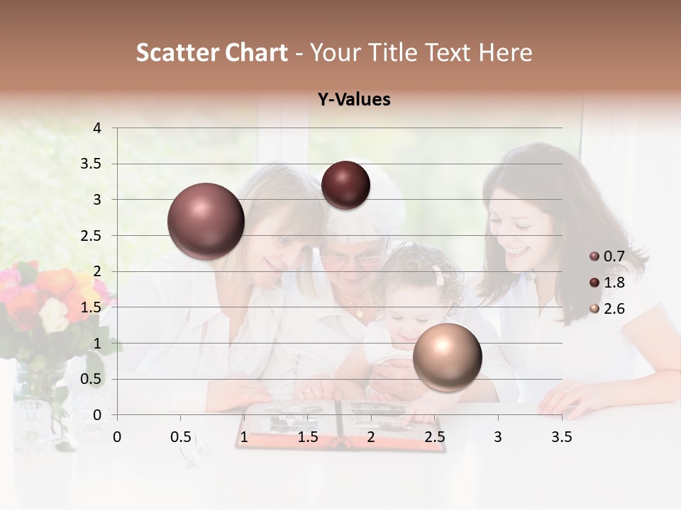 A Group Of People Sitting Around A Table With A Baby PowerPoint Template