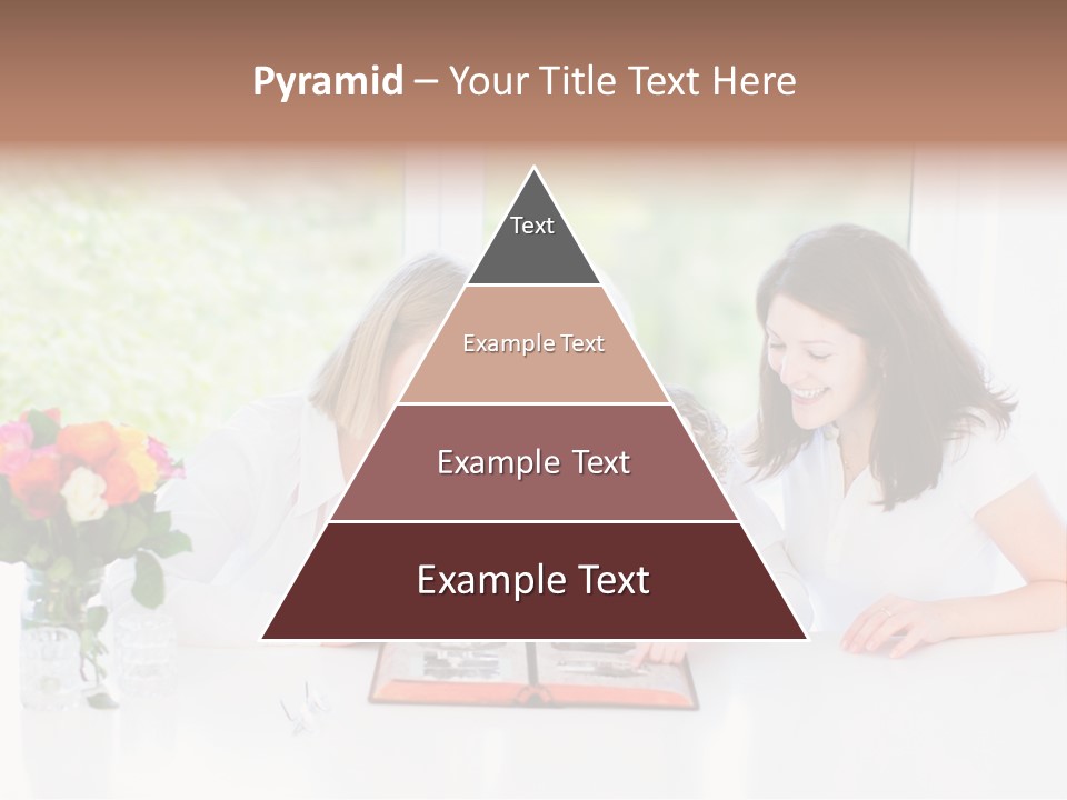 A Group Of People Sitting Around A Table With A Baby PowerPoint Template