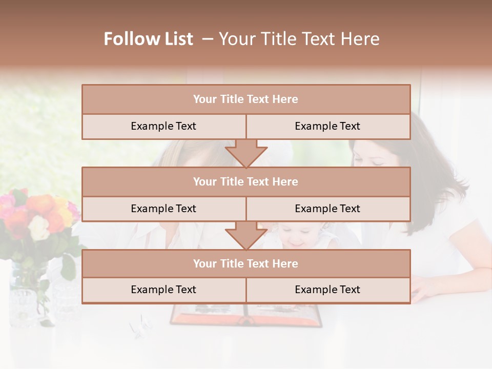 A Group Of People Sitting Around A Table With A Baby PowerPoint Template