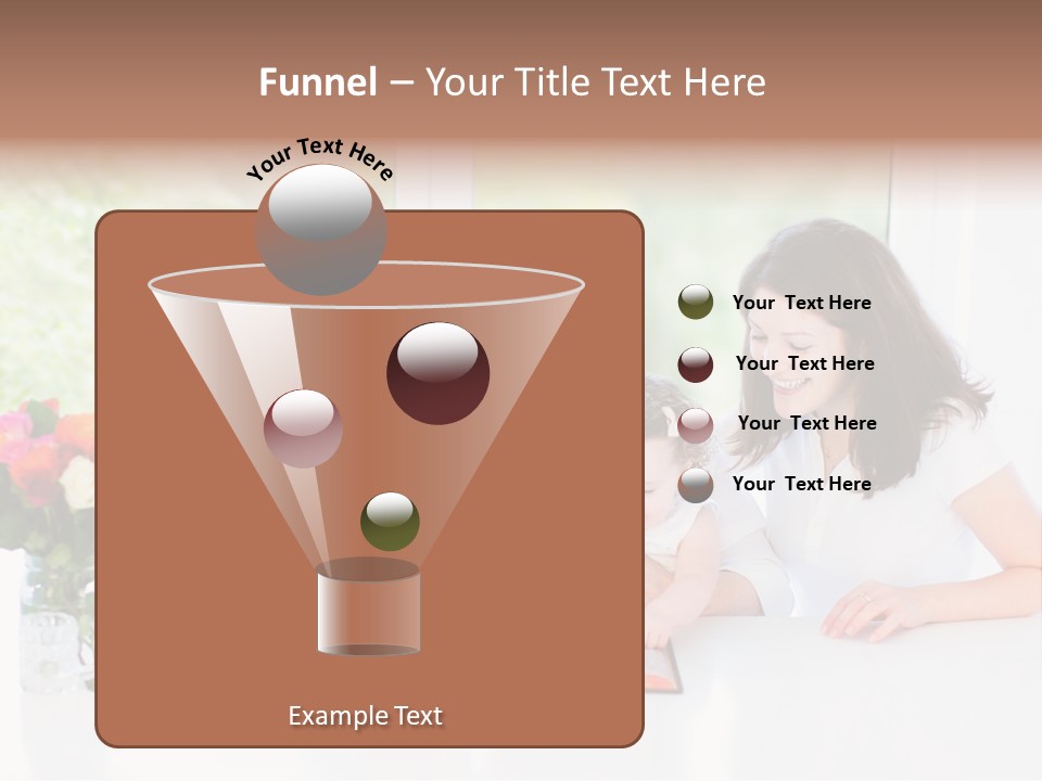 A Group Of People Sitting Around A Table With A Baby PowerPoint Template