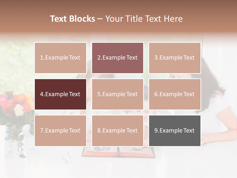 A Group Of People Sitting Around A Table With A Baby PowerPoint Template
