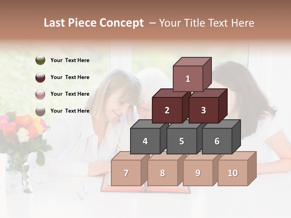 A Group Of People Sitting Around A Table With A Baby PowerPoint Template