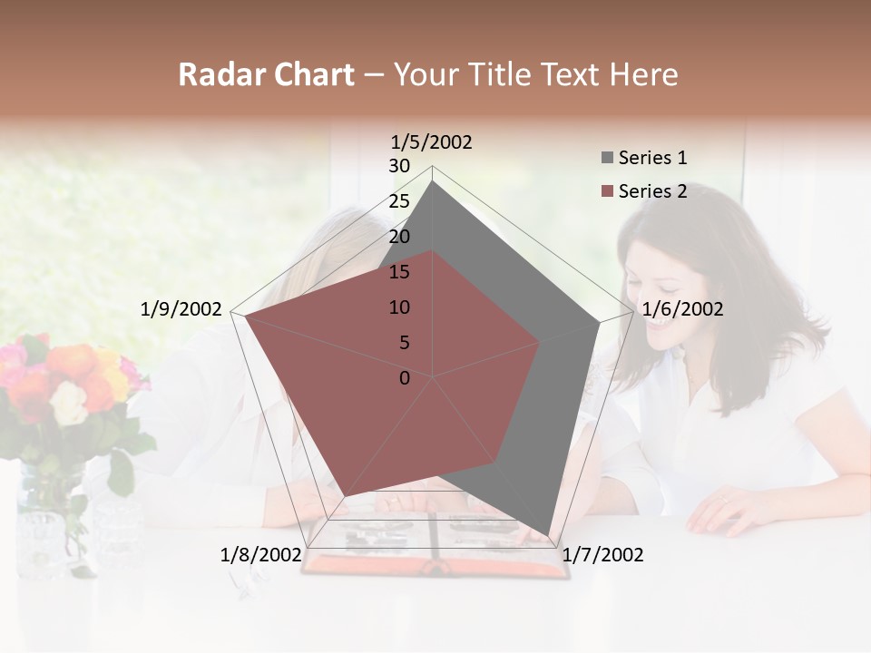 A Group Of People Sitting Around A Table With A Baby PowerPoint Template