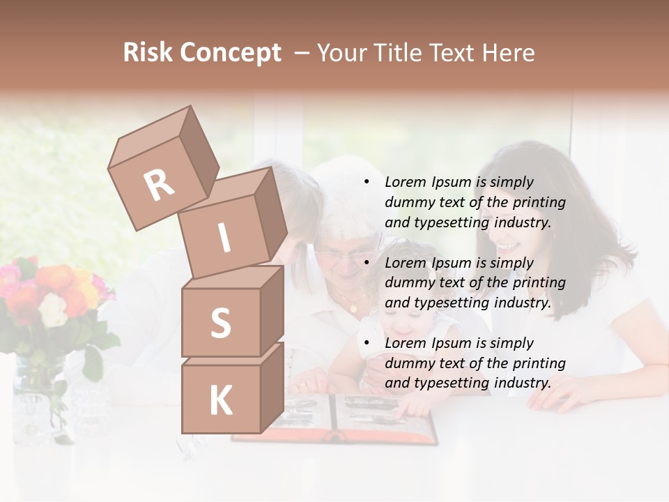 A Group Of People Sitting Around A Table With A Baby PowerPoint Template