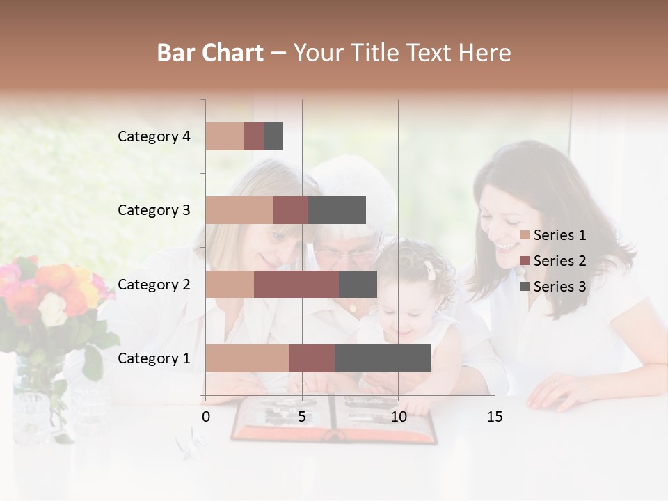 A Group Of People Sitting Around A Table With A Baby PowerPoint Template