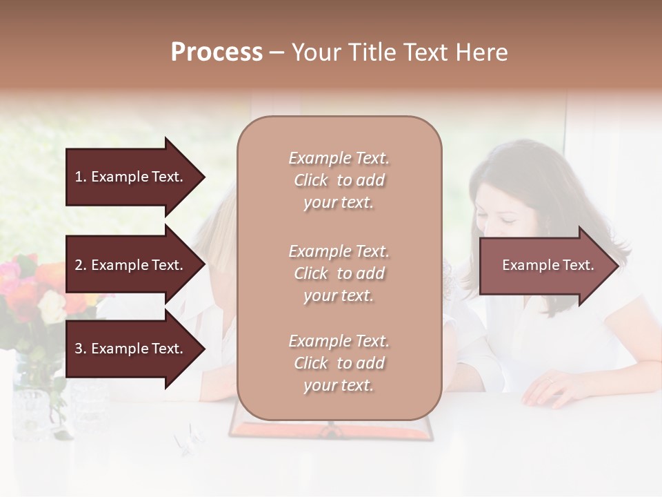 A Group Of People Sitting Around A Table With A Baby PowerPoint Template