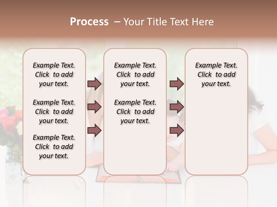 A Group Of People Sitting Around A Table With A Baby PowerPoint Template