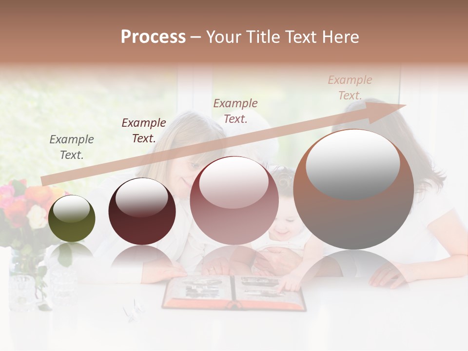 A Group Of People Sitting Around A Table With A Baby PowerPoint Template