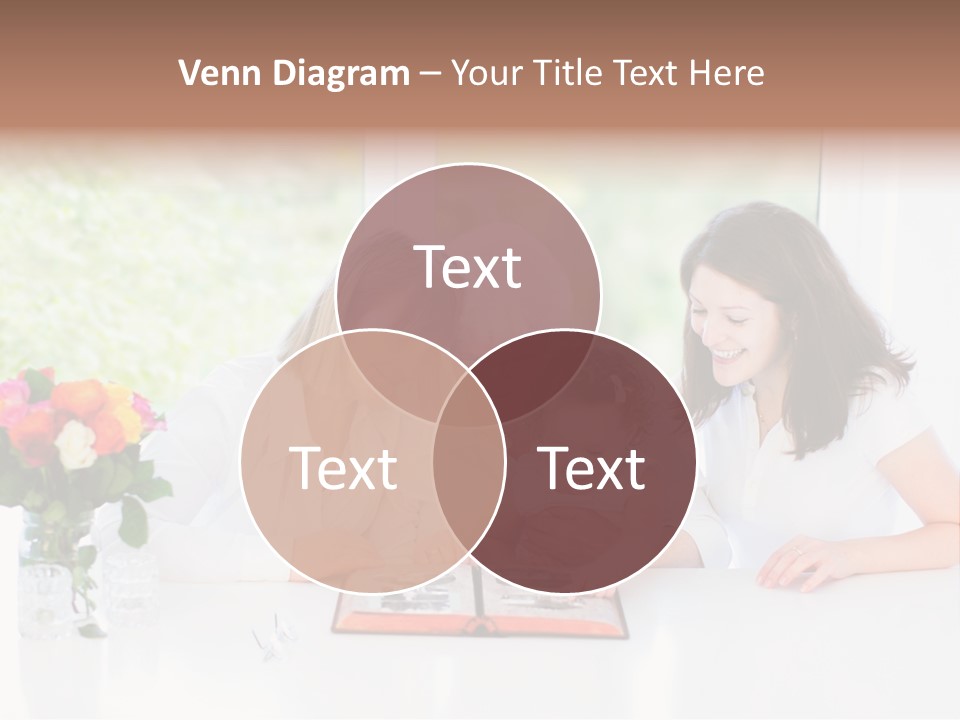 A Group Of People Sitting Around A Table With A Baby PowerPoint Template