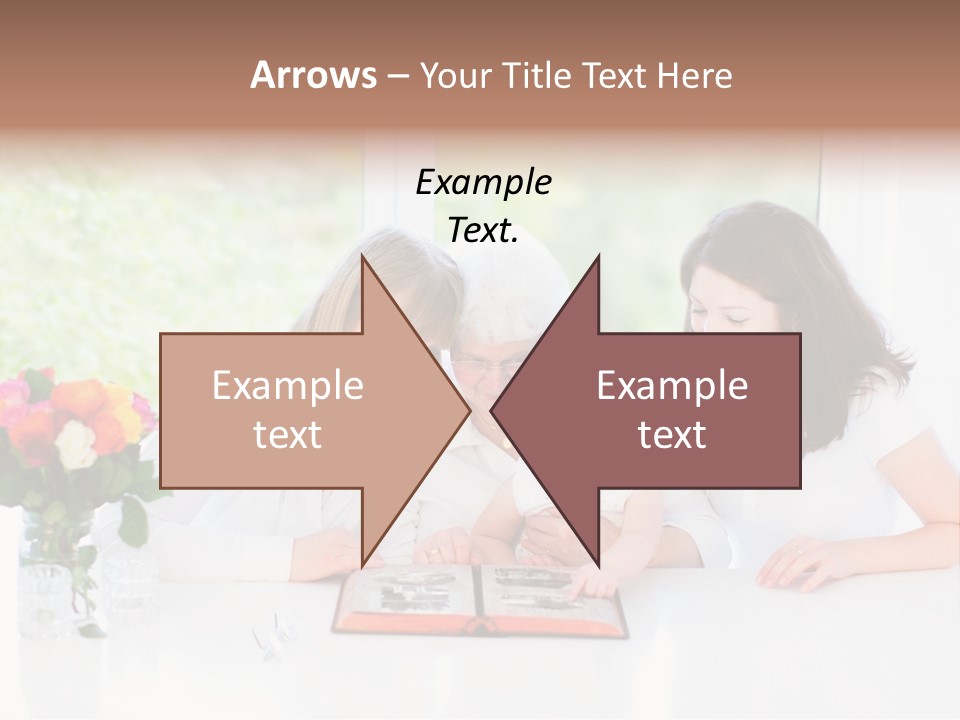 A Group Of People Sitting Around A Table With A Baby PowerPoint Template