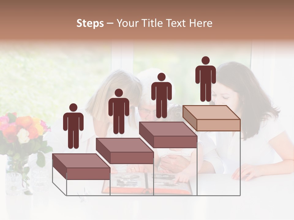 A Group Of People Sitting Around A Table With A Baby PowerPoint Template