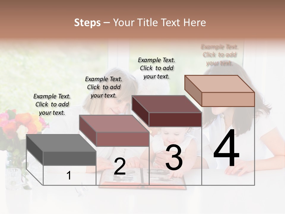 A Group Of People Sitting Around A Table With A Baby PowerPoint Template