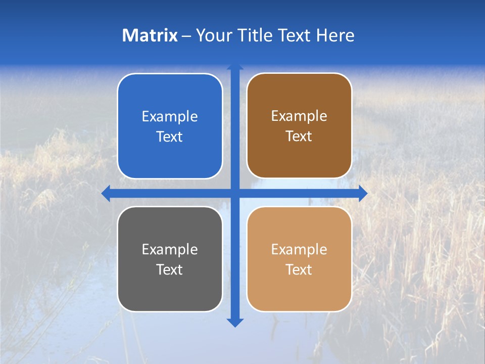 A River In The Middle Of A Grassy Field PowerPoint Template