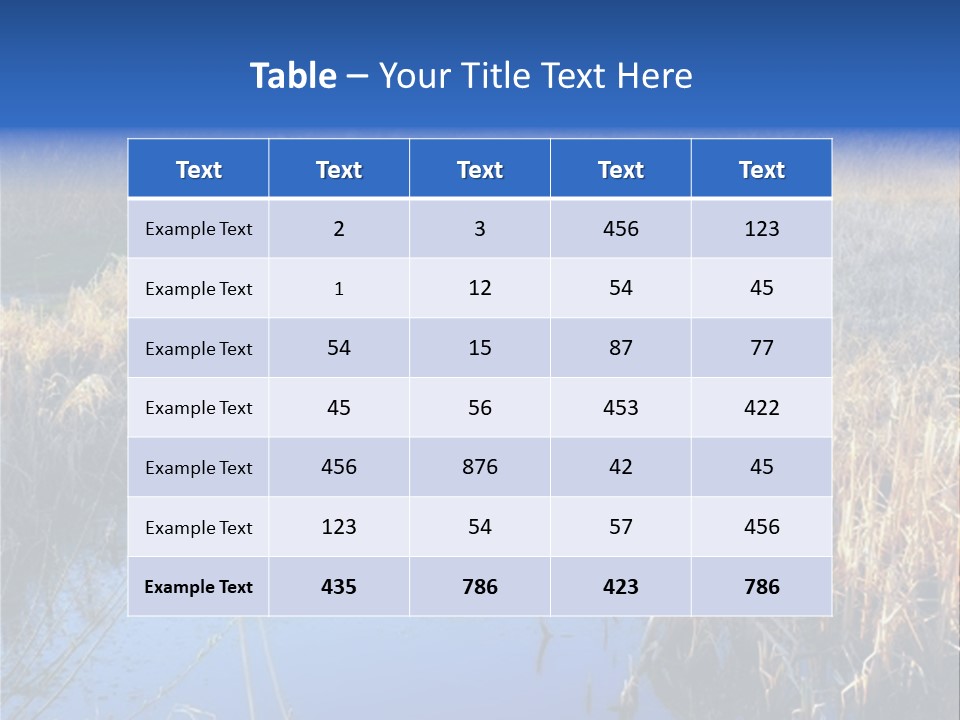 A River In The Middle Of A Grassy Field PowerPoint Template