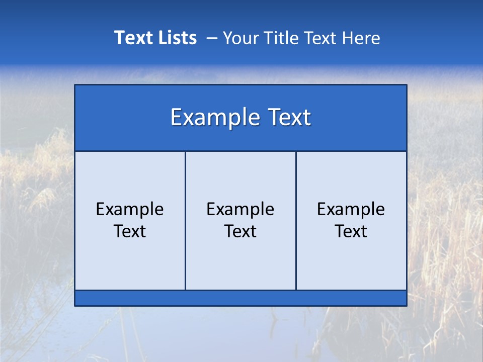 A River In The Middle Of A Grassy Field PowerPoint Template