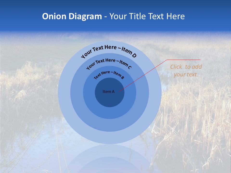 A River In The Middle Of A Grassy Field PowerPoint Template